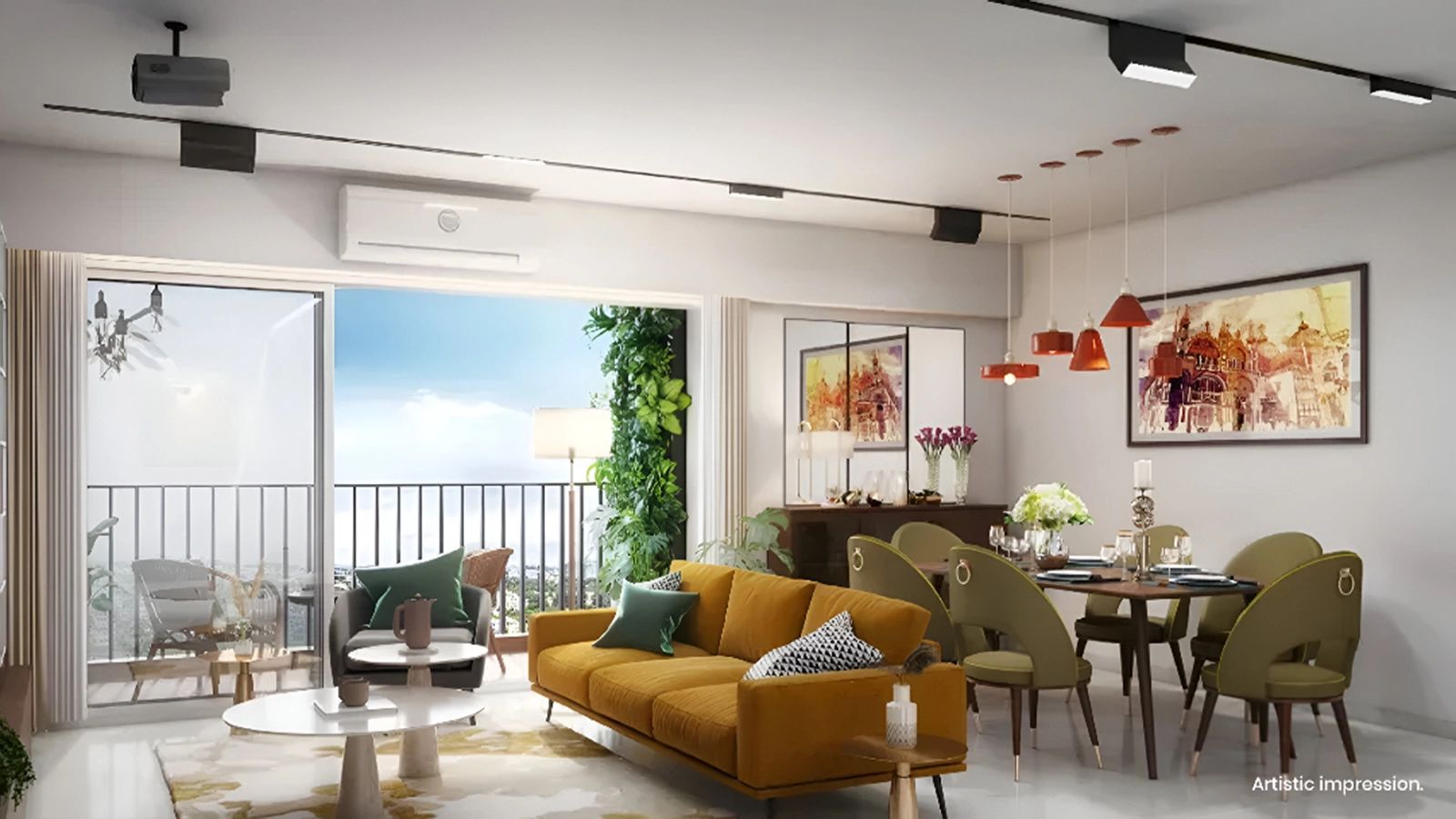 Mahindra Eden Apartments In Kanakapura Road Bangalore living and dinning area 1